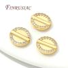 12MM*12MM Spacer Beads 18K Gold Plated Brass with Zircon Bead Separator For Beads Bracelets Accessories DIY Jewelry Making