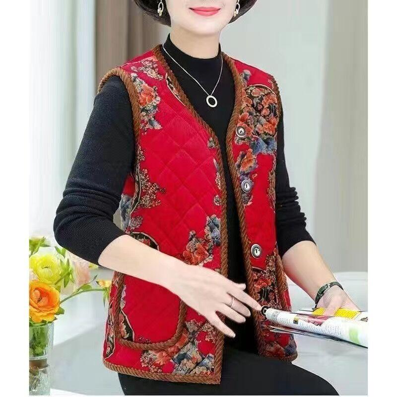2 Winter New Fleece Fleece Cotton Vest Women's Lamb Fleece Fur Integrated Thermal Vest Mother Coat
