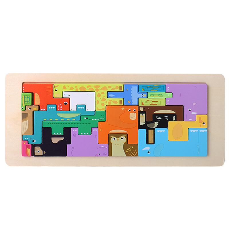 Transportation Kids Animal Puzzle Board For Shape Matching Early Education Play