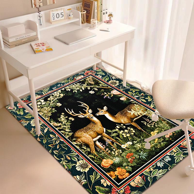 Fox Floral Frame Carpet Is Suitable For Living Room And Bedroom Doormats Office Balcony Decorative Carpet A10