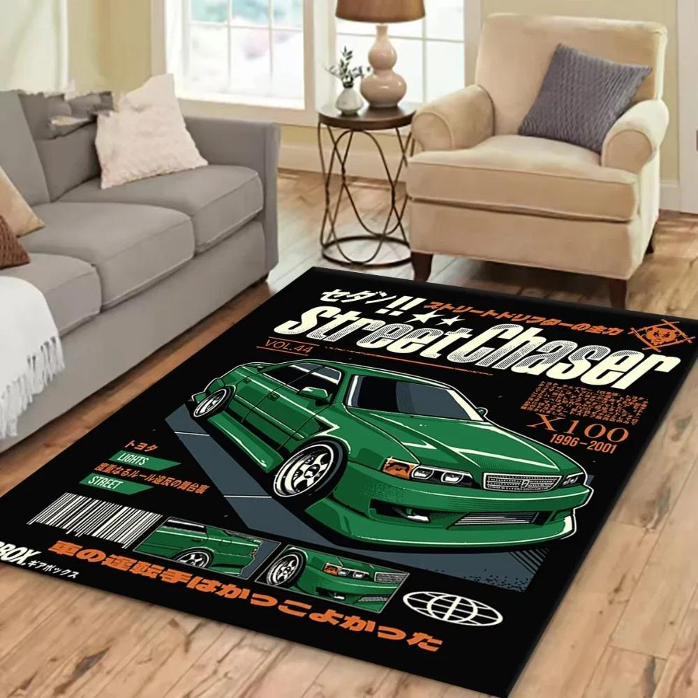 

J-D-M Cool Racing Car Printed Carpet for Living Room Decor Entrance Floor Mat Home Nonslip Multi Function Rug Hallway Decor 40x60cm