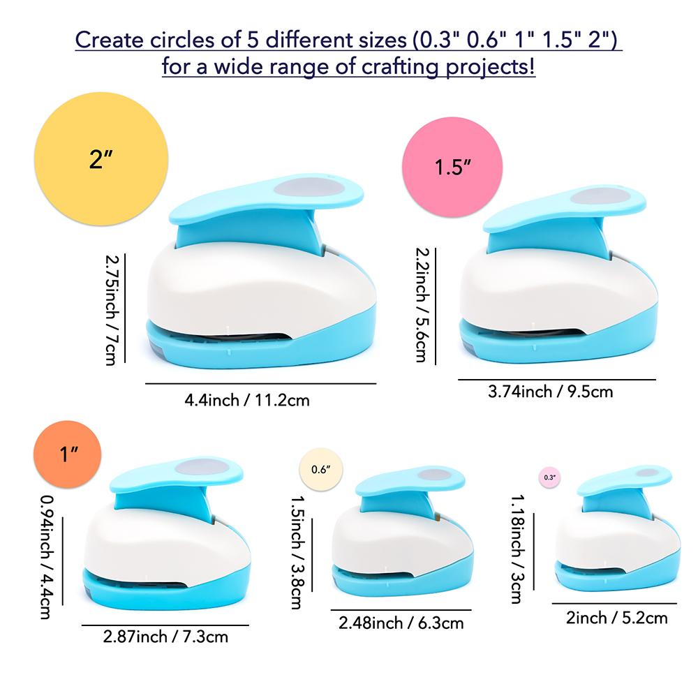 Circle Paper Punch - Create Perfect Circles for Handmade Craft Projects - Ideas for Scrapbooking, Card Making, DIY Photo Albums