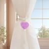 2PCS Heart-shaped Curtain Tiebacks Romantic Window Curtain Holders Curtain Tie  Children's Room