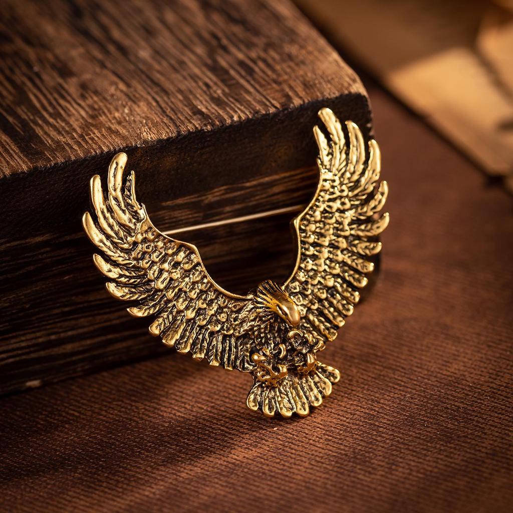 Vintage Eagle Metal Brooch Badge Accessory