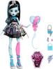 Monster High Scary Sweet Birthday Frankie Stein in a Black Party with themed accessories including an and Doll, Dress, invitation, balloons, toys,