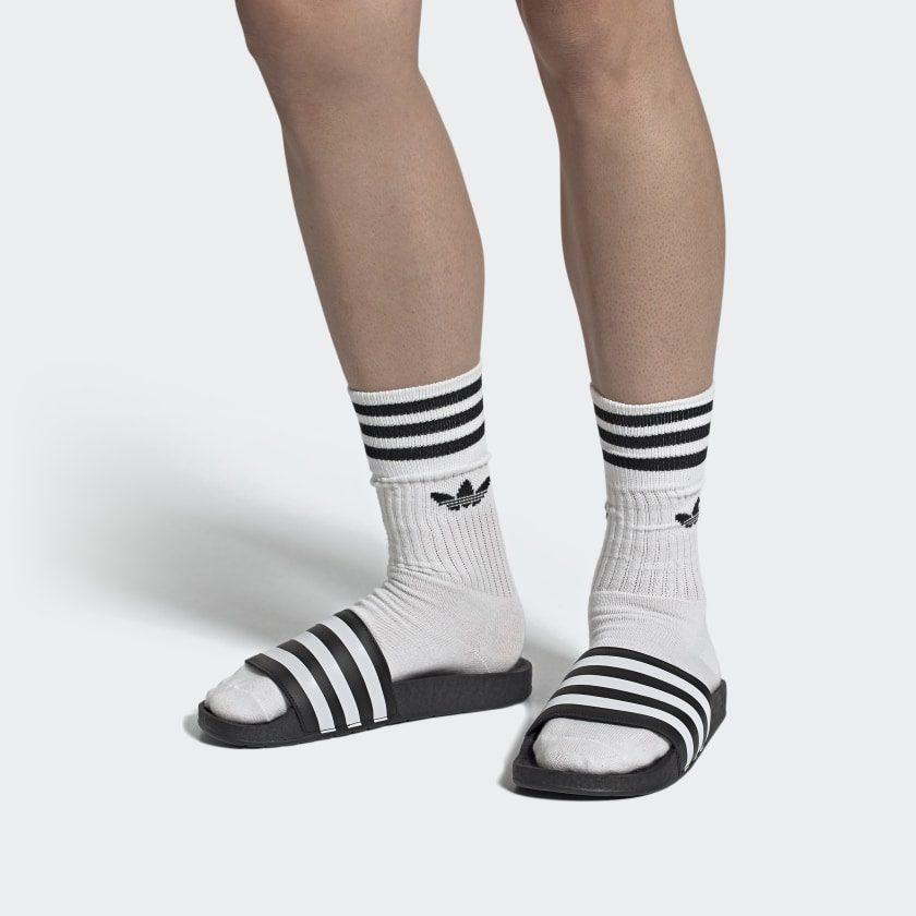 adidas Adilette Boost Slides 'Core Black White' FU9884