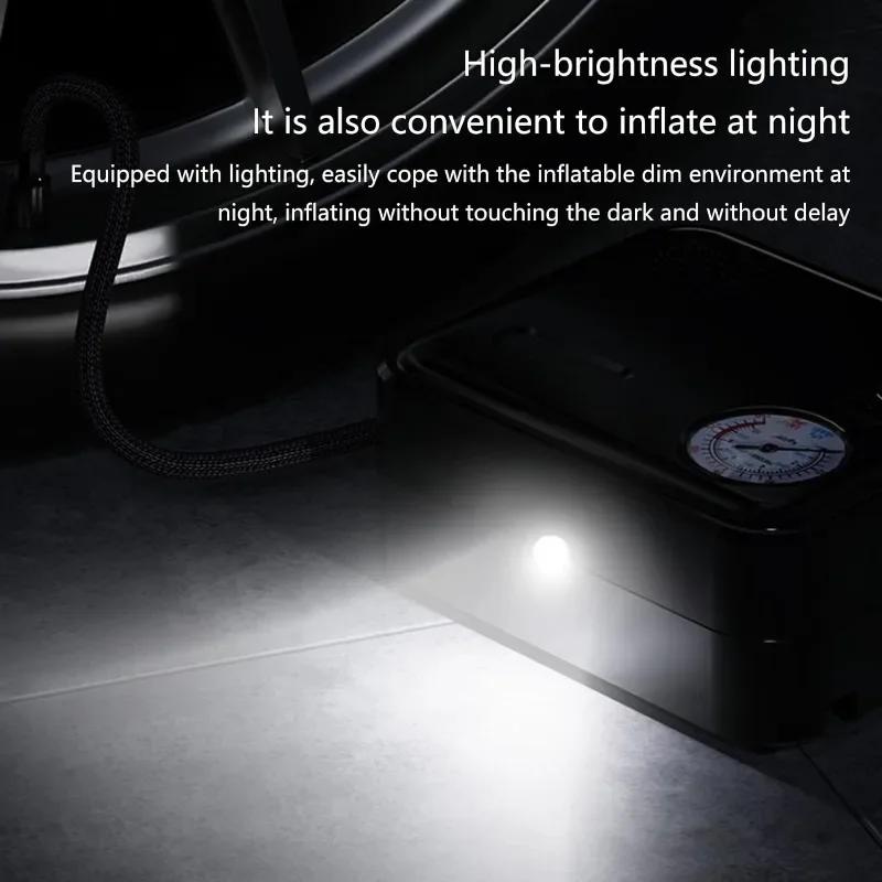Car Tire Inflator DC 12V Car Air Compressor Auto Air Pump Pointer Type Tire Pressure Display Electric Tire Pumps with Light