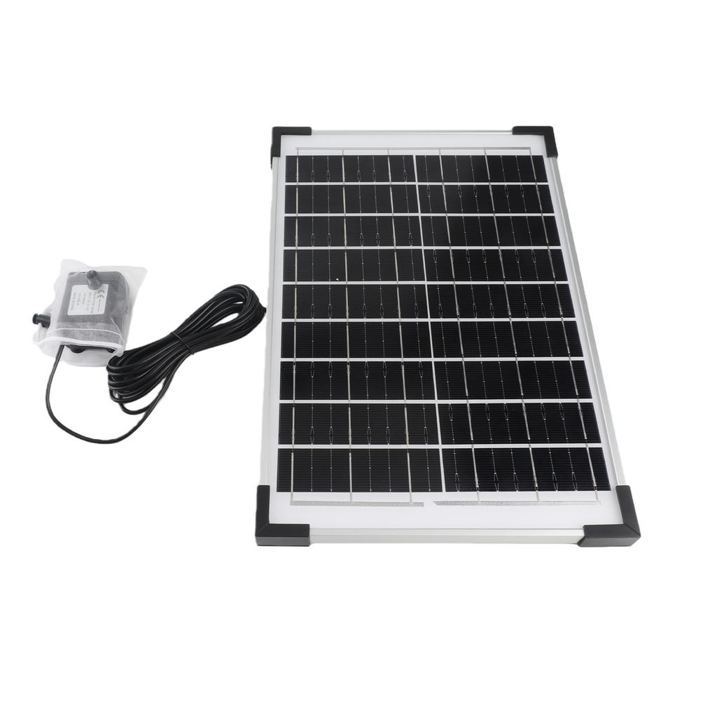 10W Solar Fountain Pump with Large Solar Panel 3 Nozzles Max. Water Height 100cm for Bird Bath Fish Tank Small Pond