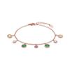 Luxenter Bracelet In Metal Alloy with Multi-colored Cubic Zirconia Finished In 18 Carat Rose Gold - Huis