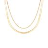 Double-Layer Stacked Snake Bone Chain Necklace For Women'S High-End Light Luxury Retro Gold Neck Chain