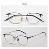 Women's Fashionable Pure Titanium Myopia Glasses Frame, Thin Eyebrow Design - Fits Prescription Lenses, Style 8125