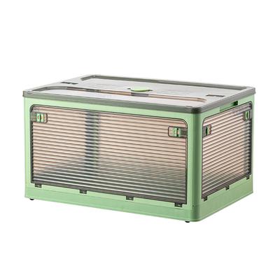 Clothes Storage Box Clear Transparent 4 Way Opening Bottom Pulley Design Plastic PET Storage Container for Home