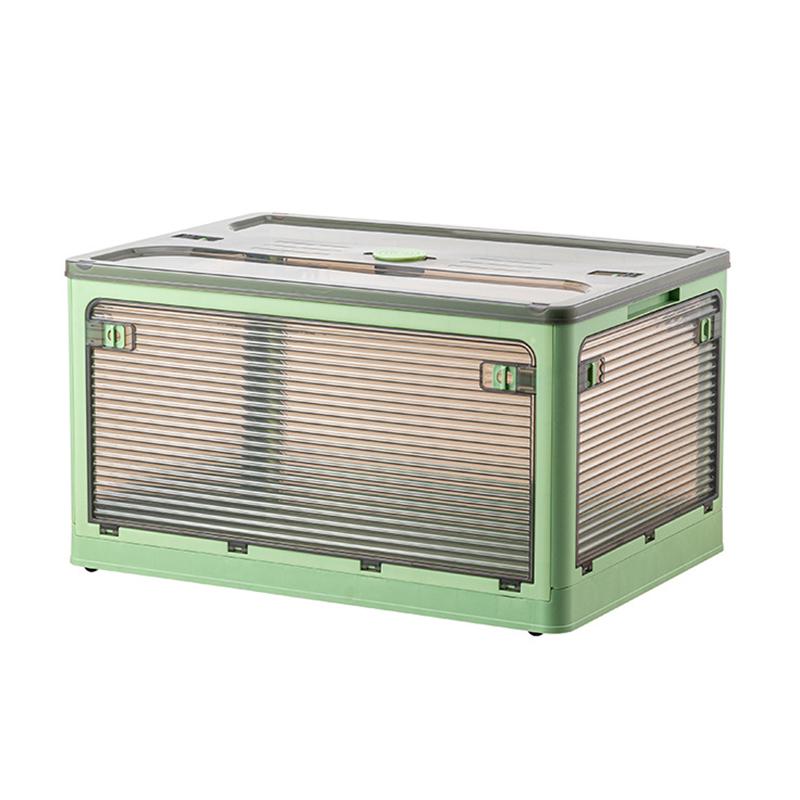 

Ящик для хранения одежды прозрачный 4-х стороннее открытие с нижним шкивом дизайн пластиковый ПЭТ-хранение Medium 47.5x35.5x24 зелёный