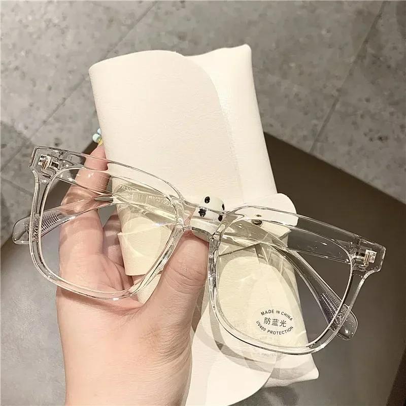Square Frame Anti-Blue Light Myopia Glasses Fashion Retro Men Women Eye Protection Eyewear Optical Spectacles Minus Glasses