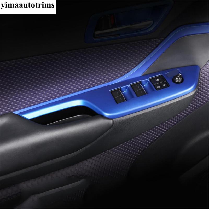 Armrest Window Glass Lift Button Panel Switch Frame Decoration Cover Trim For Toyota C-HR CHR 2016 -  Accessiories Interior