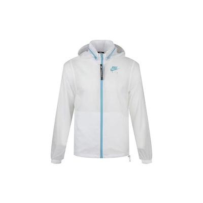 Sportbekleidung Kapuzenjacke mit durchgehendem Reißverschluss Herren Oberbekleidung Weiß CW4820-100