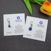 Blue Evil Eye Good Luck Keychain with Card