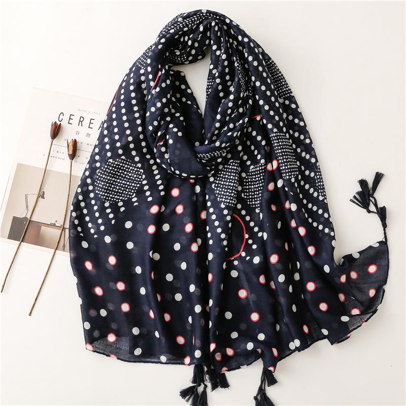 Luxury Fashion Women Viscose Scarf Ink Painting Floral Tassel Hijab Shawls and Wraps Female Foulard Echarpe Muslim Sjaal