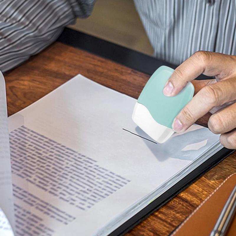 Confidential Roller Stamp Reusable Ink Address Eraser Roller for Privacy Protection Easy Using Security Stamp for Bills Tax