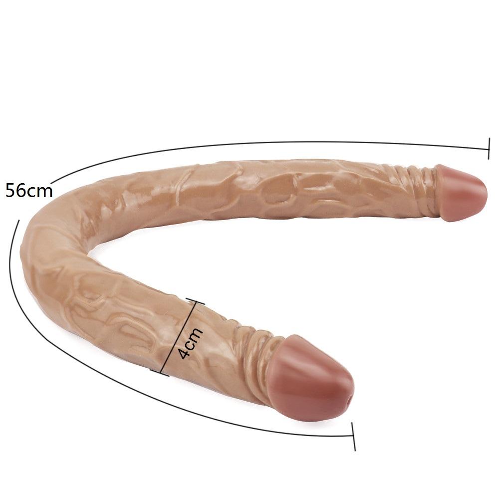 MoDi Huge Dildo 56cm Super Realistic Soft Penis Double Heads Sex Toys for Women Men
