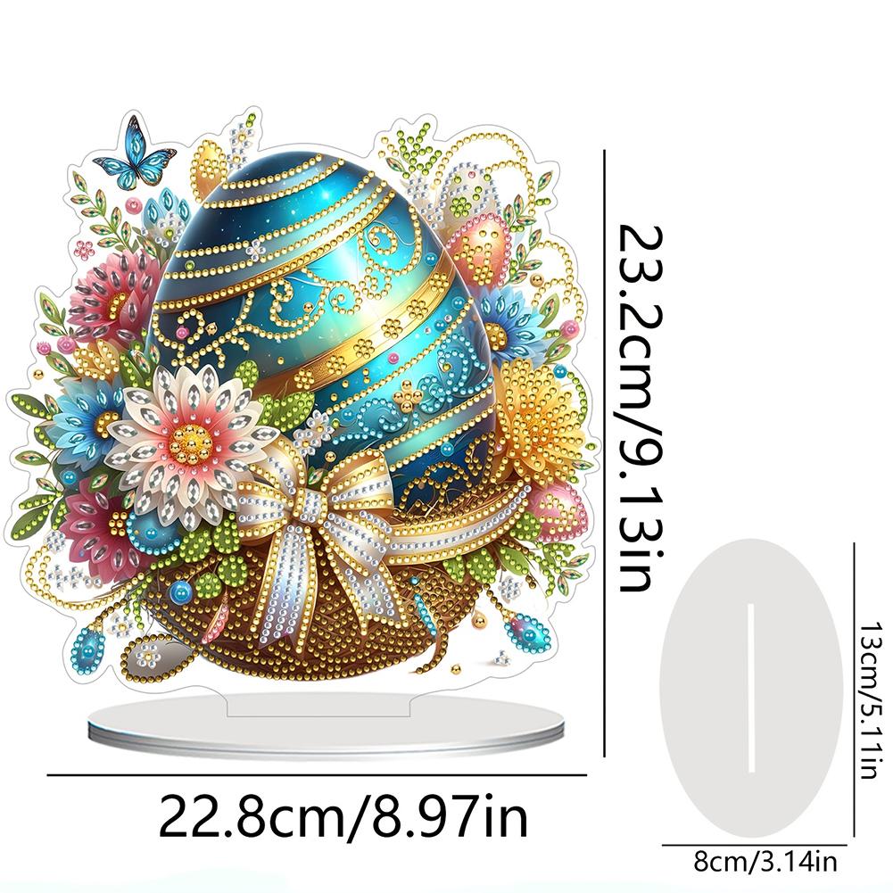 Dwustronny Zestaw do Druku Diamentowego Dekoracja Stołu Artystycznego 2025 aster Jajko Kształt Specjalny 5D DIY Malowanie Diamentowe Ozdoba na Biurko