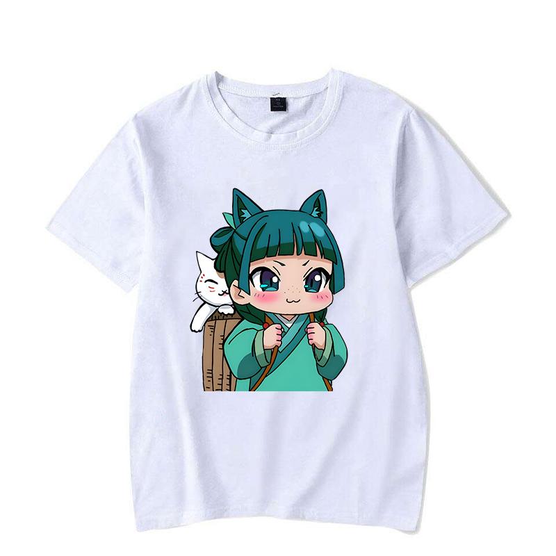 Funny Anime The Apothecary Diaries Printed T-shirts For Women Summer Short Sleeve Round Neck Cute Loose T-shirt Personalized Top