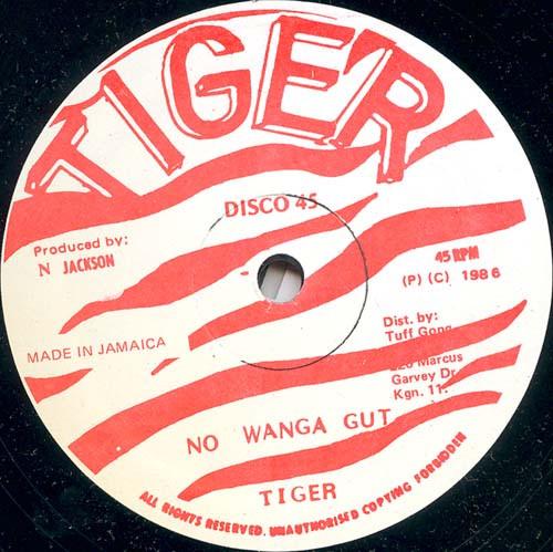 

12inch Record TIGER - No Wanga Gut NONE Tiger 1986 Jamaica Reggae, Ska & Dub Used