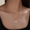 Nidin New Trendy Jewish Hebrew Letter Chain Pendant Necklace For Women Copper Cubic Zirconia Religious Style Link Jewelry Gift