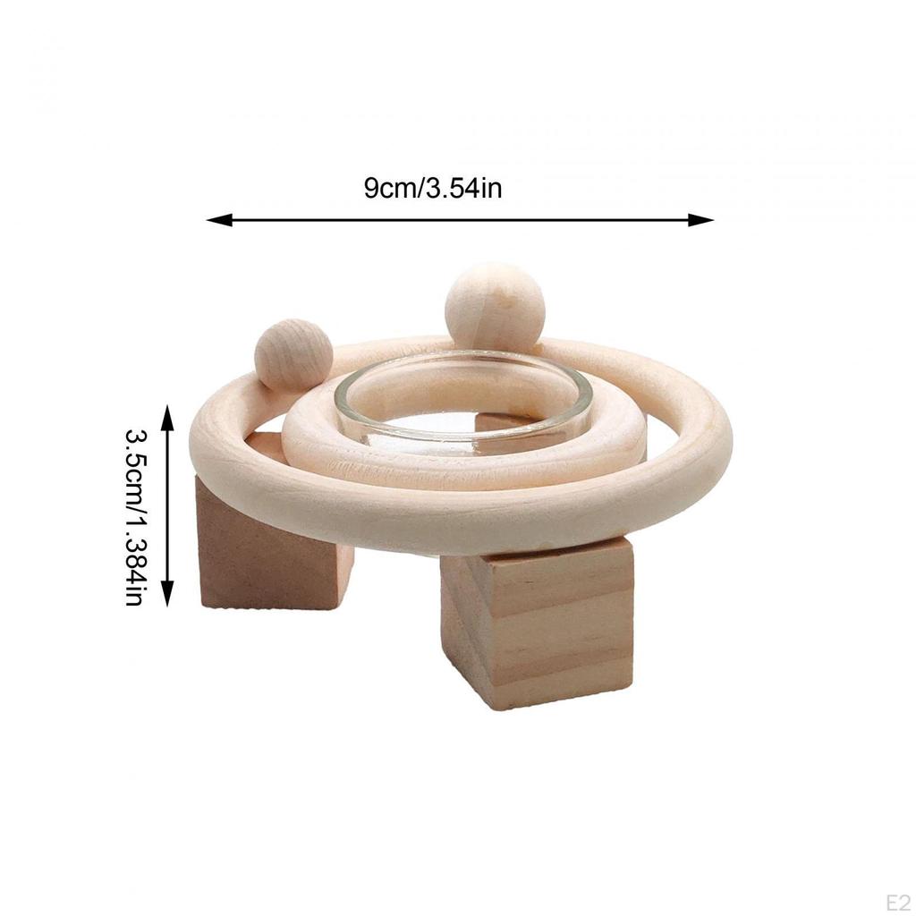 Set Di 5 Portacandele Con Vassoio In Legno - Centrotavola Vintage Con Scritte HOME - Grigio - Regalo Ideale Per La Casa