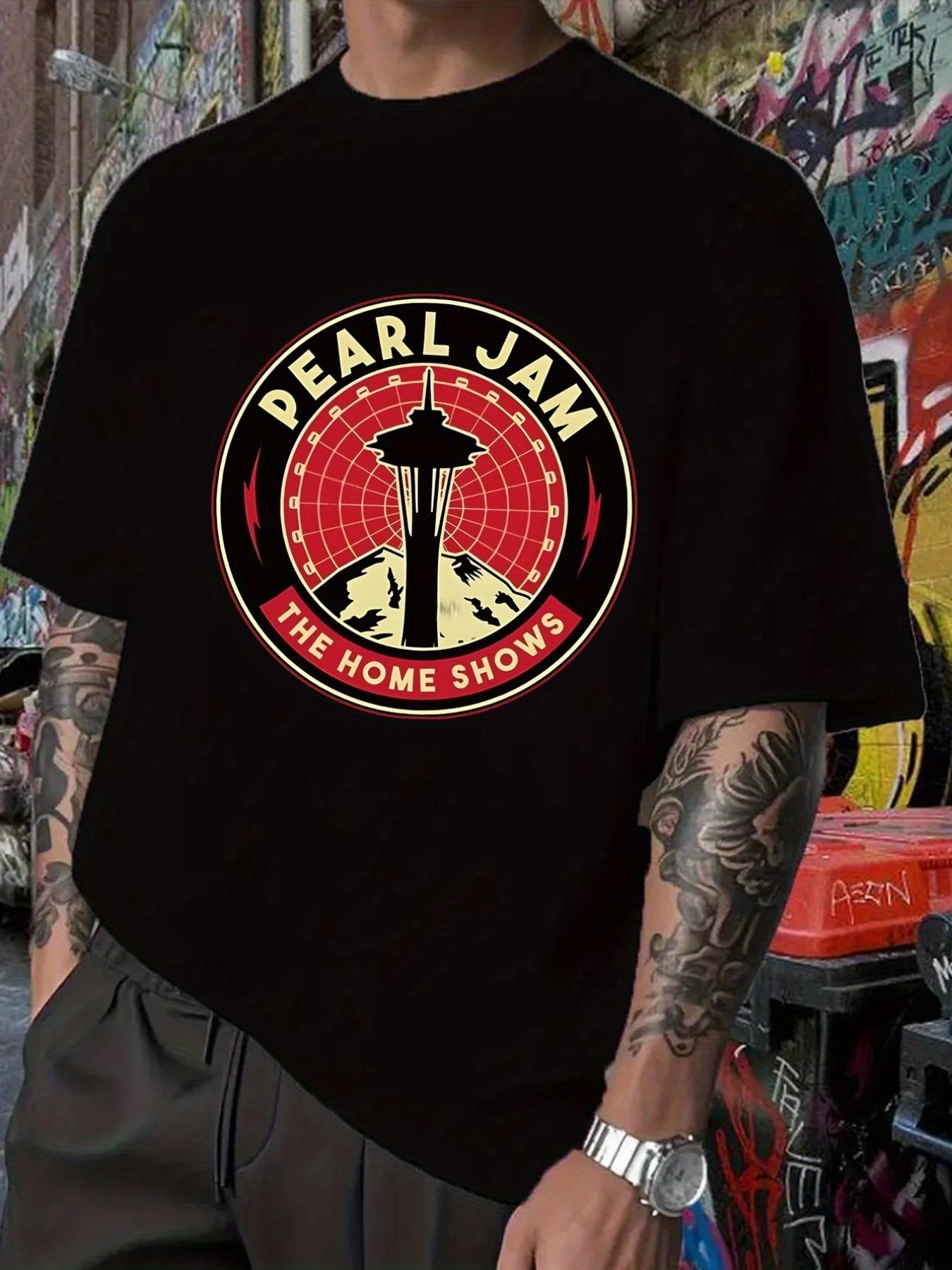 

Pearl Jam The Home Shows Tour Graphic T-shirt - Black Band Tee with Red Circle Design XXL