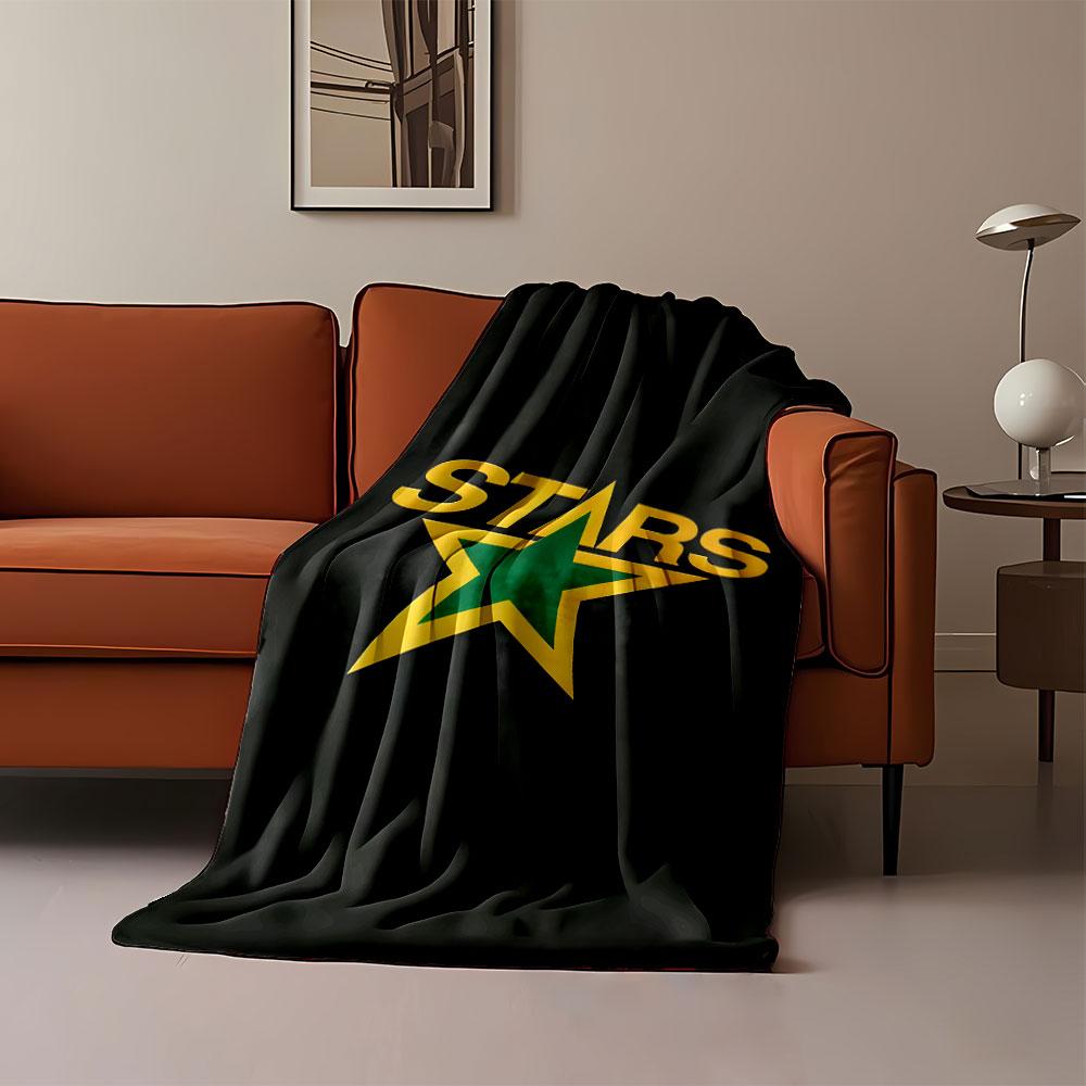 Green and Gold Star Logo Blanket Print Blanket Soft and Cozy Perfect for the Living Room Bed Sofa or a Nap,gift