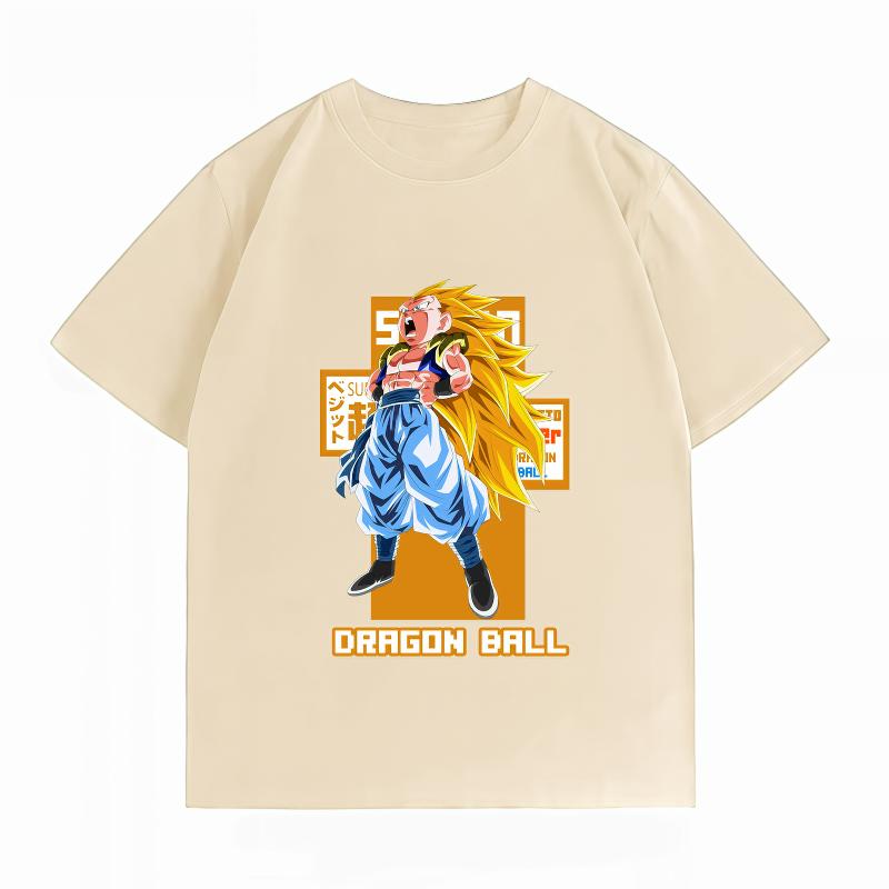 Unisexs Clothing New 100 Cotton Breathable Summer TShirt Dragon Ball Gogeta Print Casual Streetwear Unisexs Tops