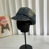 Denim octagonal newsboy hat children's new big head circumference shows the face small sunshade painter duck tongue cloud beret