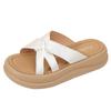 Cool slippers female summer wear 2025 new fairy style with skirt platform beach sandals fashion one-word drag female