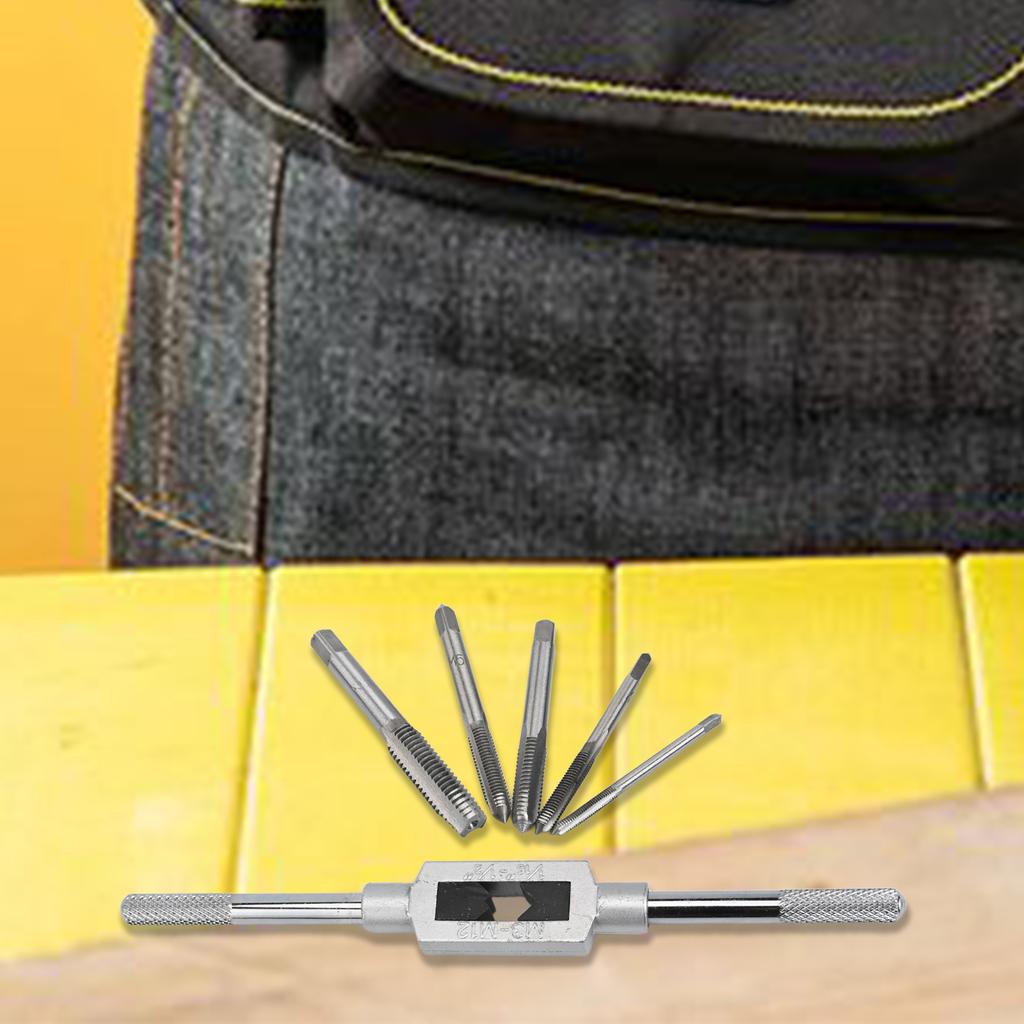 Machinery Repair Tools Adjustable Tap Die Set Threading Repairs ForM3*0.5mm, M-4*0.7mm, M5*0.8mm, M6*1.0mm, M8*1.25mm