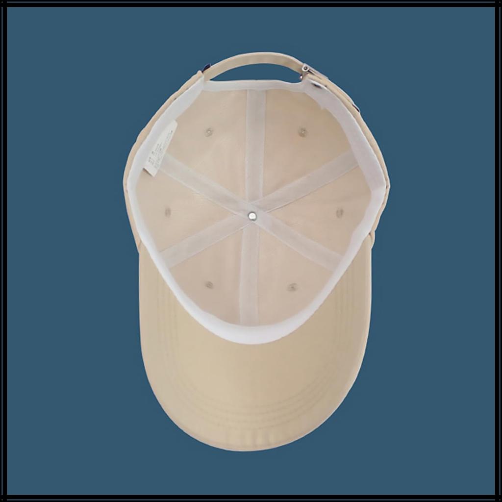 English CZ263 [White Fang] Hat, Cap, Bicolor, Letters, Casual, Stylish, Outdoor, Men's, Women's, (Beige)