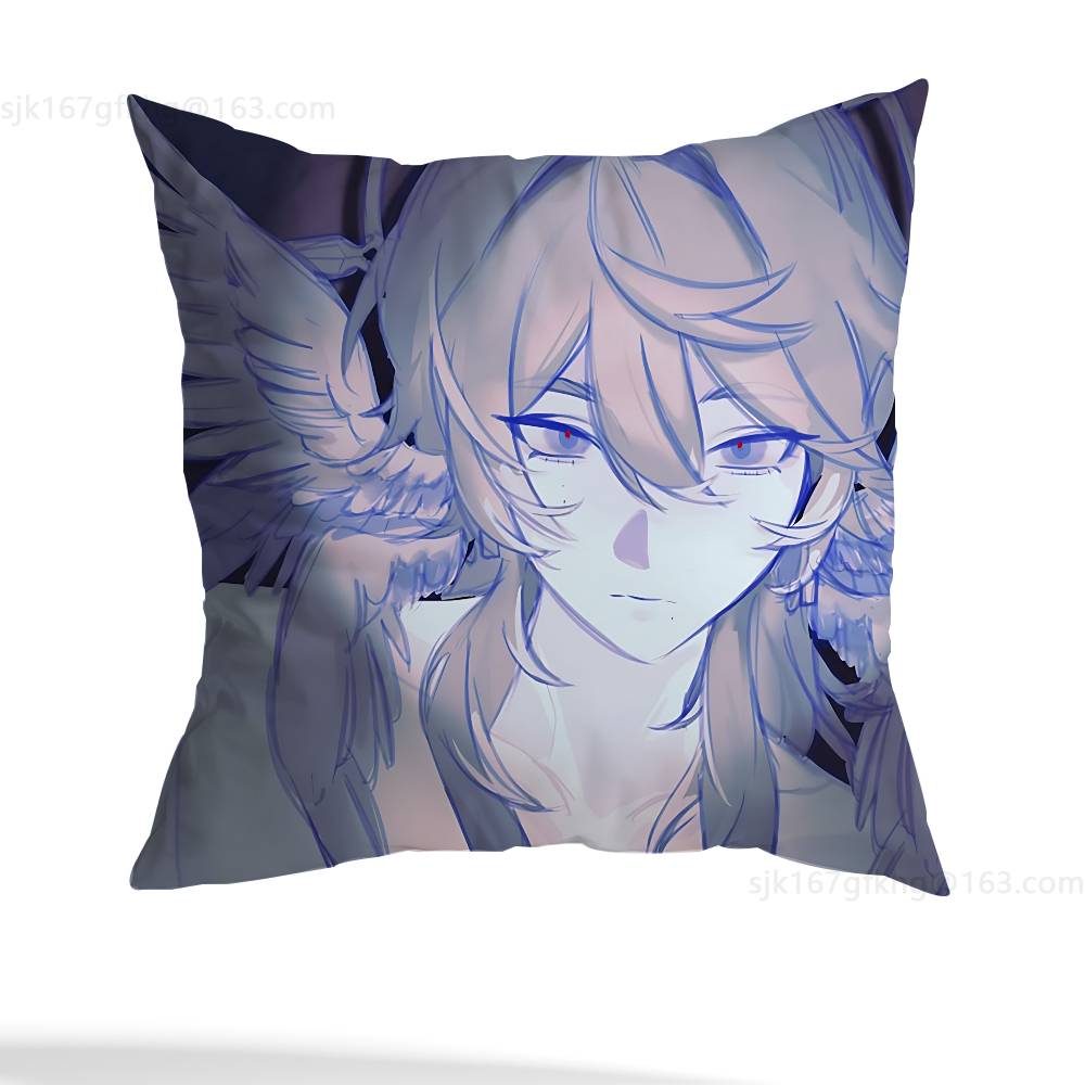 Sunday Honkai Star Rail Pillow Case Anti-dustmite Pillowcase Invisible Zipper Silky Short Plush Sofa Cushion Cover