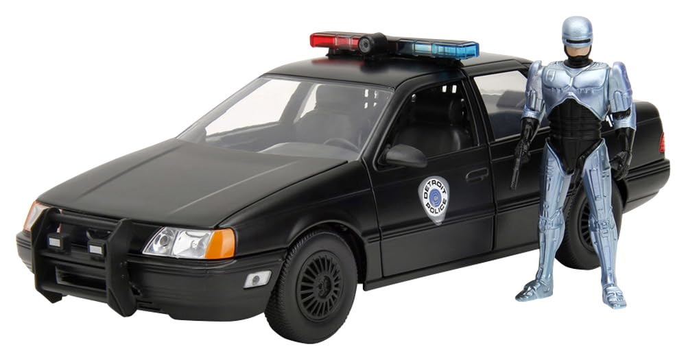 Jada Toys 1/24 Scale Ford Taurus with OCP Police RoboCop Figure (RoboCop) Finished Product