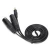 Microphone Cable 3.5mm Connector To Dual XLR Male Adapter Interconnect Patch Cord
