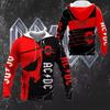 Spring and Autumn Popular Retro Men's Hoodies 3D Printing Fashion Rock Men's Casual Fashion Sweatshirts Tops