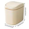 Mini Desktop Trash Can Dispenser with Lid Cylindrical Tabletop Waste Bin Easy To Clean Screw-Off Cap for Office and Coffee Bar