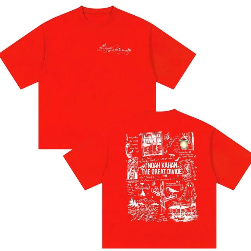 Noah Kahan The Great Divide Tour 2026 Graphic Tshirt 100cotton Unisexs Unisexs Popular Oversized Fashion Casual Tshirt Fan Gift