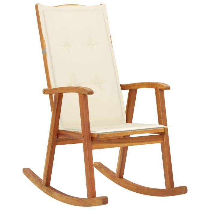 VidaXL Chaise à Bascule avec Coussins Chaise à Bascule de Jardin Fauteuil à Bascule de Terrasse Fauteuil de Patio Extérieur 3064181