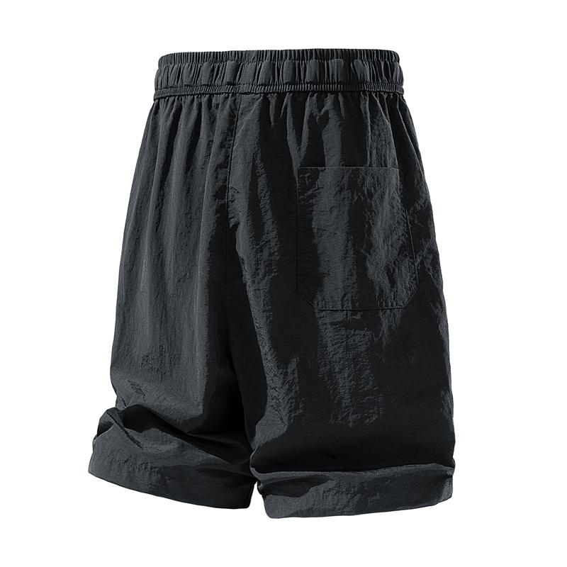 Men's Summer Five Quarter Shorts Solid Color Summer Loose Beach Pants