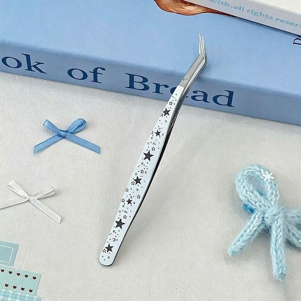 Edelstahl Wimpernpinzette Wimpernverlängerung Pinzette Miniatur Szenen Aufkleber