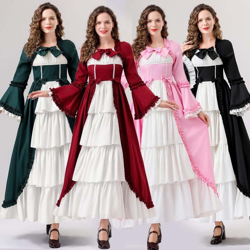 Multi Colors Matching Medieval Retro Gothic Court Lolita Luxury Design Sweet Dress Lolita Dress