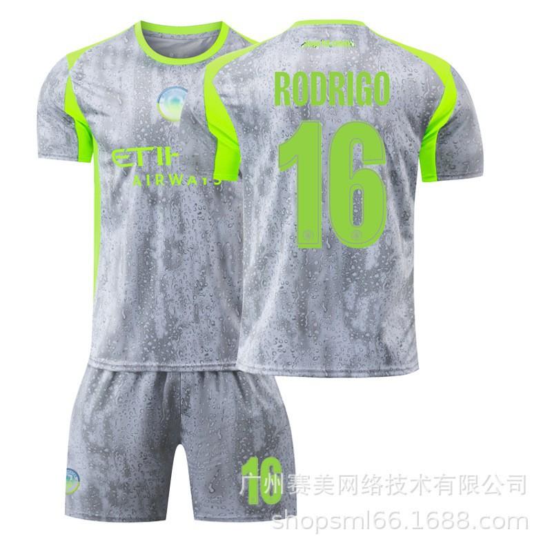 25-26 Manchester Citys Champions League Nr. 9 Harland Fußballuniformen Set 10 Sherki 47 Foden 16 Rodrigo