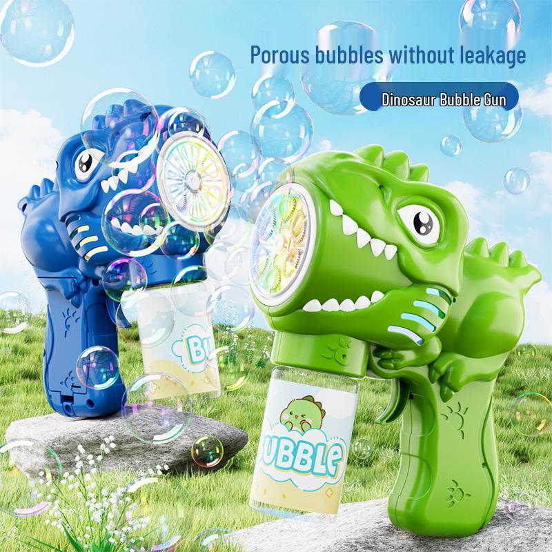 

Dinosaur Bubble Gun: Automatic, Handheld, Non-Leaking, Electric Bubble Machine for Kids