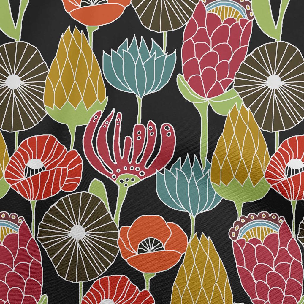 oneOone Cotton Flex Gray Fabric Tropical Floral Quilting Supplies Print Sewing Fabric By The Yard 40 Inch