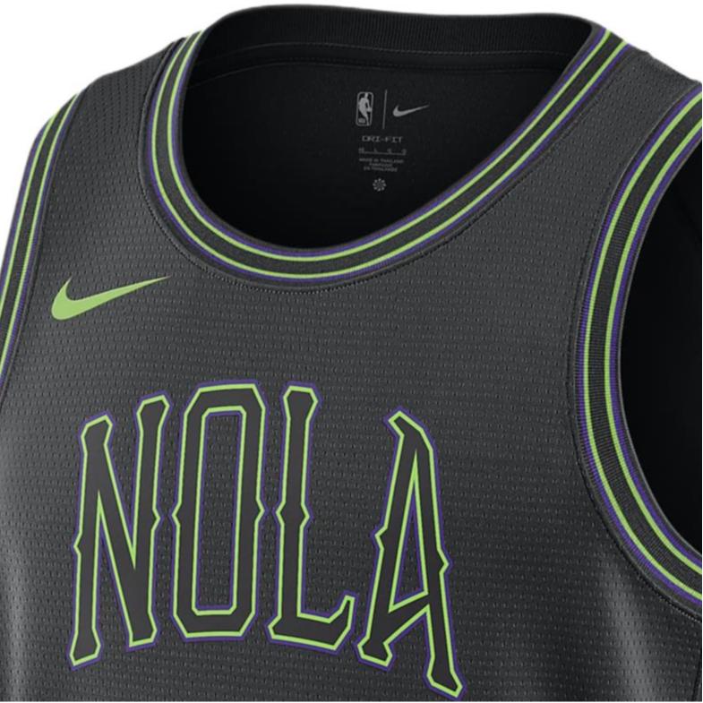 Nike Dri-Fit Alphanumeric Print Colorblock Basketball Tank City Edition Season 2023/24 Men Tops Black DX8511-010